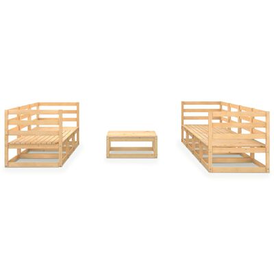 vidaXL Sodo poilsio baldų komplektas, 8 dalių, pušies medienos masyvas