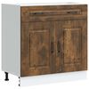 vidaXL Kitchen Base Cabinet "Kalmar" Smoked Oak Engineered Wood
