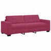 vidaXL Sofa 3 pcs Vėjo raudona Lino mišinio audinys
