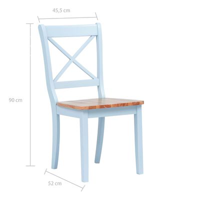 vidaXL Valgomojo kėdės, 2vnt., pilkos/šviesios medienos, kaučiukmedis