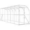 vidaXL Vi&scaron;tų narvas prie sienos Sidabrinė 600 x 150 x 215 cm