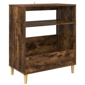 vidaXL Plok&scaron;telių grotuvo stovas Dūminio ąžuolo 71 x 39,5 x 83 cm
