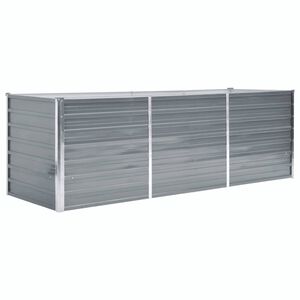 vidaXL Lovelis, pilkas, galvanizuotas plienas, 240x80x77cm