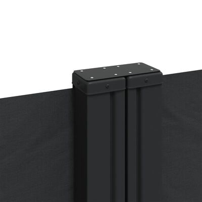 vidaXL Ištraukiama šoninė pertvara, juodos spalvos, 180x1200cm
