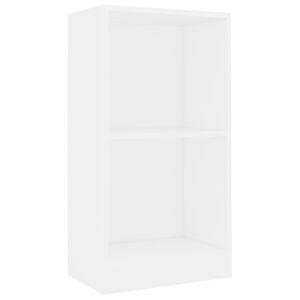 vidaXL Lentyna knygoms, baltos spalvos, 40x24x75cm, apdirbta mediena