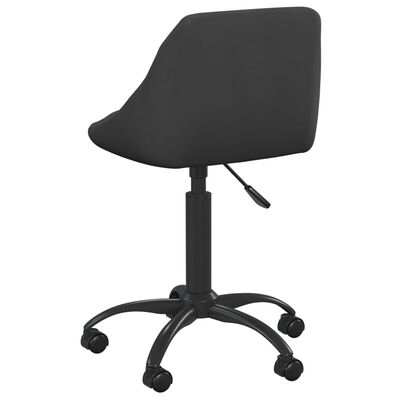 vidaXL Biuro kėdė, juodos spalvos, aksomas (335357)