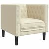 vidaXL Chesterfield krėslas, kreminės spalvos, dirbtinė oda