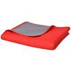 131556 vidaXL Double-sided Quilted Bedspread Red and Grey 220x240 cm