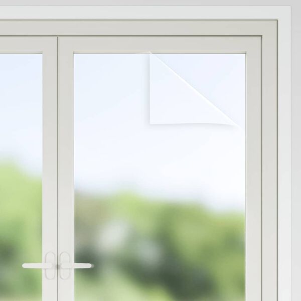 vidaXL Langų plėvelės, 5vnt., pilka, PVC, statinė, matinė