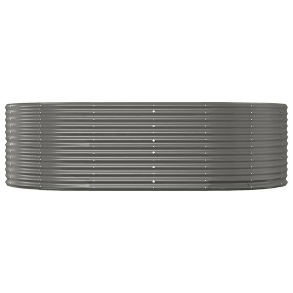 vidaXL Aukštas sodo lovelis, pilkas, 212x140x68cm, cinkuotas plienas