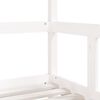 vidaXL Vaikiškos lovos rėmas, baltas, 70x140cm, pušies masyvas