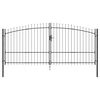 vidaXL Dviejų durų vartai Woerden Pilka 400 x 224,5 cm Plienas