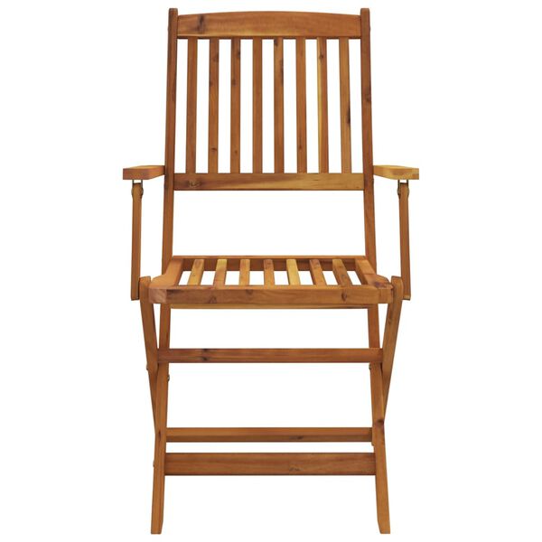 vidaXL Sulankstomas valgomojo komplektas, 7 dalių, akacijos masyvas