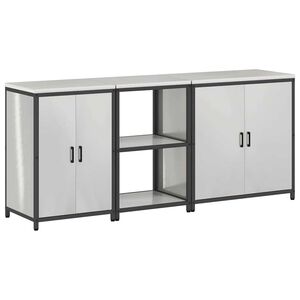 vidaXL Virtuvės saugojimo rinkinys 3 pcs Sidabro Nerūdijantis Plienas