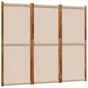 vidaXL Kambario pertvara, 3 segmentai, taupe spalvos, 210x180cm