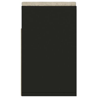 vidaXL Batų suoliukas su pagalvėle, juodos spalvos, 104x30x49cm, MDP