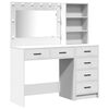 vidaXL Makiažo stalas 2 pcs Balta 78.5 x 41 x 135 cm Apdirbta mediena