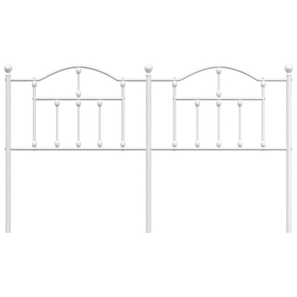 vidaXL Metalinis galvūgalis, baltos spalvos, 160cm