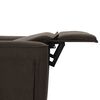 vidaXL Masažinis krėslas, tamsiai rudos spalvos, audinys