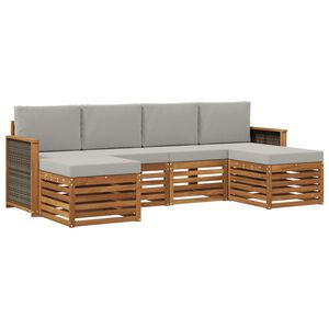 vidaXL Sofų komplektai Kietos akacijos mediena