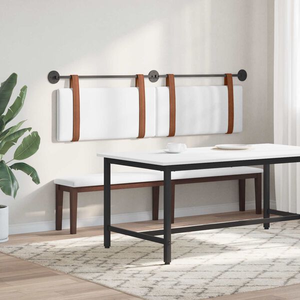 vidaXL Kabantysis galvūgalis Baltas 170 x 55 x 5 cm Antikinis PU