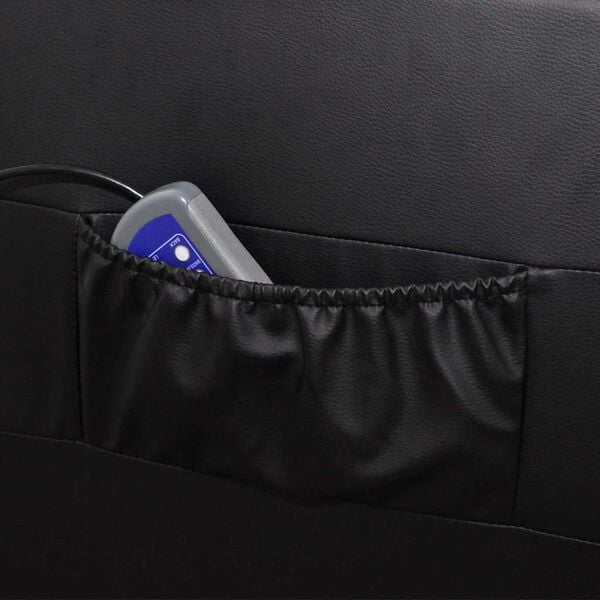 vidaXL Masažinis krėslas, juodas, dirbtinė oda