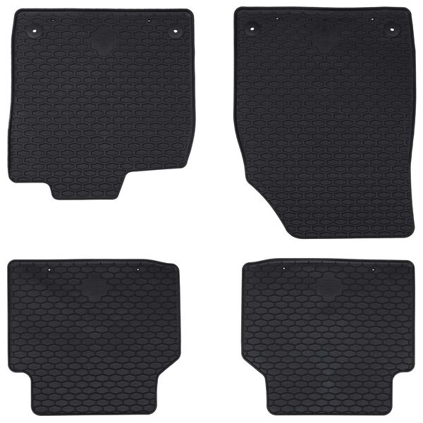 vidaXL Automobilių kilimėlis 4 pcs Juoda Guma