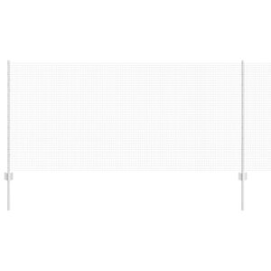 vidaXL Suvirintas vielos tvora su stulpeliais 25 x 1 m Sidabrinė