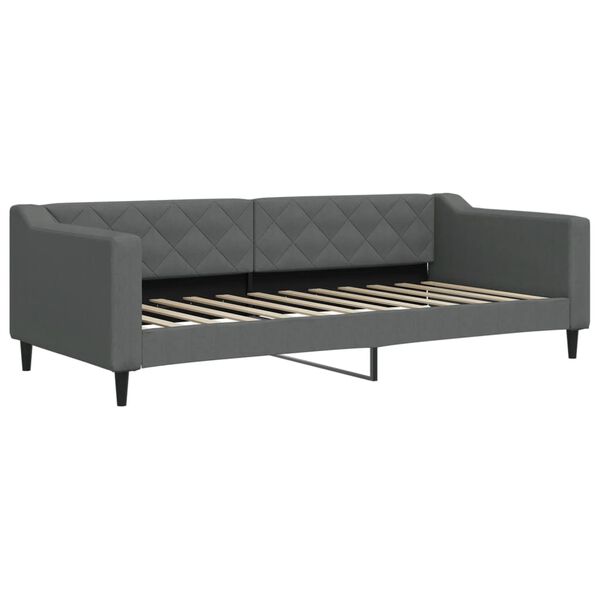 vidaXL Sofa, tamsiai pilkos spalvos, 90x200cm, audinys