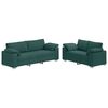 vidaXL Sofa 2 pcs Tamsiai žalia 219 x 80 x 82 cm audinys