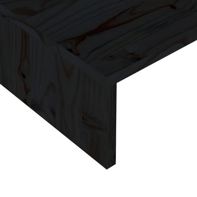vidaXL Monitoriaus stovas, juodos spalvos, 60x23,5x12cm, mediena