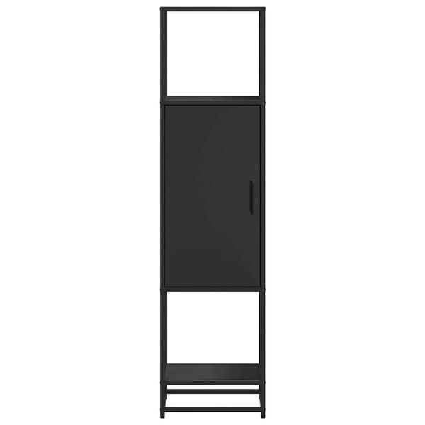 vidaXL Highboard Black 35,5x35x139 cm Mediena ir metalas