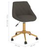 vidaXL Pasukamos valgomojo kėdės, 6vnt., tamsiai pilkos, aksomas