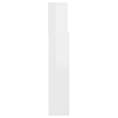 vidaXL Galvūgalis-spintelė, baltos spalvos, 140x19x103,5cm, blizgus