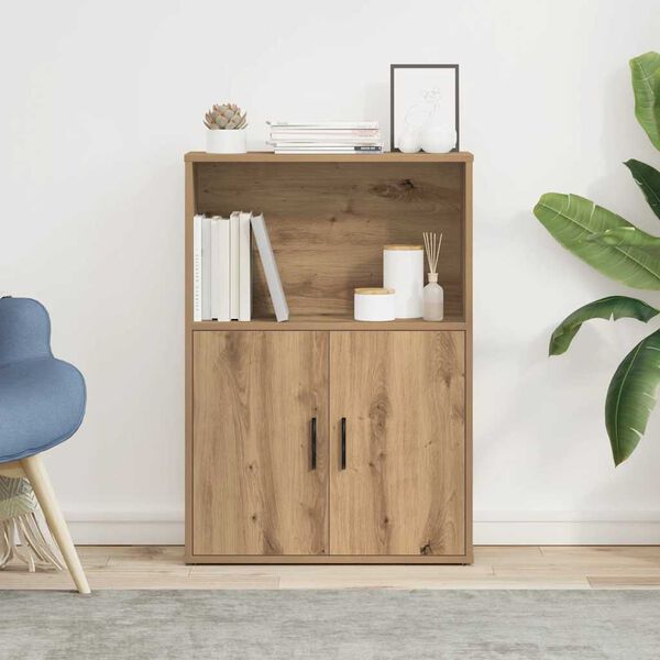 vidaXL Knygų spinta, artisano ąžuolo, 60x24x85cm, apdirbta mediena