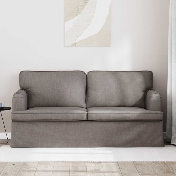 vidaXL Sofa 140cm Taupe Metalas
