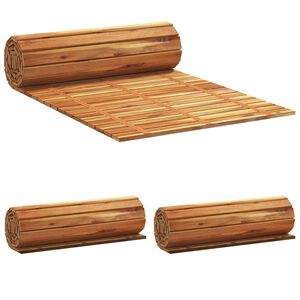 vidaXL Sodo takas 3 vnt. Natūrali 200 x 50 cm Kietos akacijos mediena