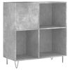 vidaXL Vinilinių plok&scaron;telių spintelė, betono, 84,5x38x89cm, mediena