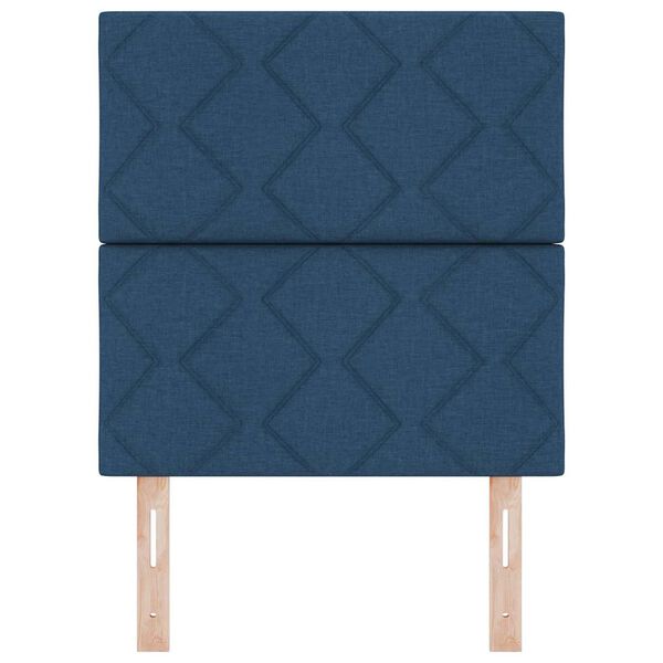 vidaXL Galvūgalis su galvūgalio Mėlyna 80 cm Dirbtinė oda