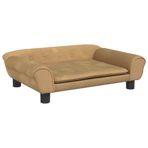 vidaXL Vaiki&scaron;ka sofa, rudos spalvos, 70x45x26cm, aksomas