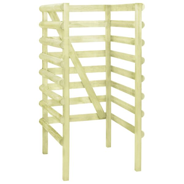 vidaXL Vienvietė konteinerio pastogė, žalia, 70x80x150cm, pu&scaron;is