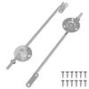 vidaXL Dangčio atramos vyris 2 pcs Sidabro 194 x 36 x 18 mm Geležis