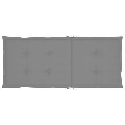 vidaXL Sodo kėdės su pilkomis pagalvėlėmis, 4vnt., tikmedžio masyvas