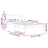 vidaXL Lovos rėmas Va&scaron;ko ruda 90 x 200 cm Kietos pu&scaron;ies mediena