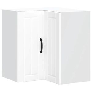 vidaXL virtuvės sieninė kampinė spintelė "Lucca" White Engineered Wood