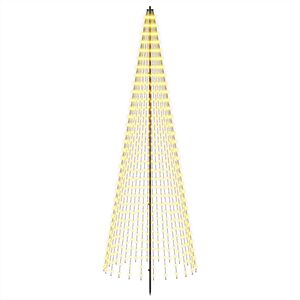 vidaXL LED Kalėdų medis EKENAS 285 cm 744 LED &Scaron;ilta balta Geležis
