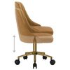 vidaXL Pasukama valgomojo kėdė, rudos spalvos, aksomas