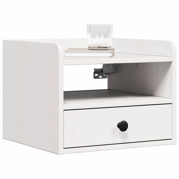 vidaXL Naktinis staliukas 2 pcs Balta 38 x 36 x 29,5 cm Pu&scaron;ies masyvas