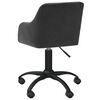 vidaXL Pasukamos valgomojo kėdės, 4vnt., tamsiai pilkos, audinys