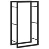 vidaXL Stovas malkoms, matinės juodos spalvos, 50x28x94cm, plienas
